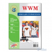 Термотрансфер WWM для светлых тканей 140г/м кв , A4 , 10л (TL140.10) от магазина Вилинт