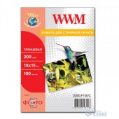Фотобумага WWM глянцевая 200г/м кв , 10см x 15см , 100л (G200.F100/C) от магазина Вилинт