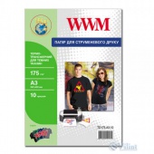 Термотрансфер WWM для темных тканей 175г/м кв , A3 , 10л (TD175.A3.10) от магазина Вилинт
